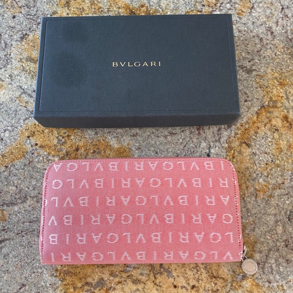 BVLGARI Handbags - Pink Medium Zip Wallet